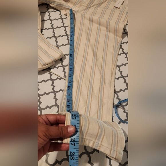 Pilcro and the Letterpress by Anthropologie Pinstripe High Rise Slim Ankle Pants - Picture 4 of 13